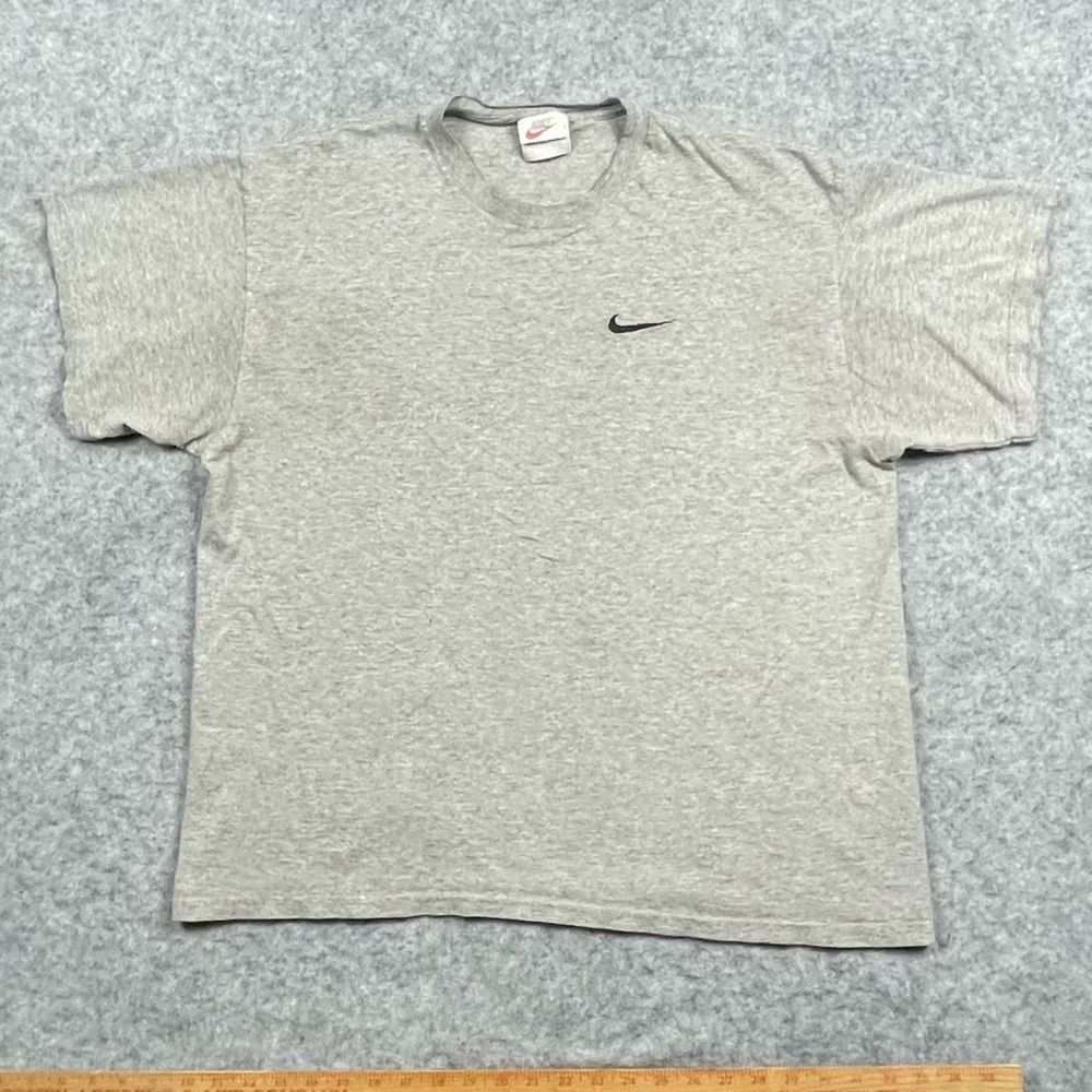 Vintage Nike T Shirt Mens Large Gray Boxy Crew Neck Short Sleeve T‎ Made In USA